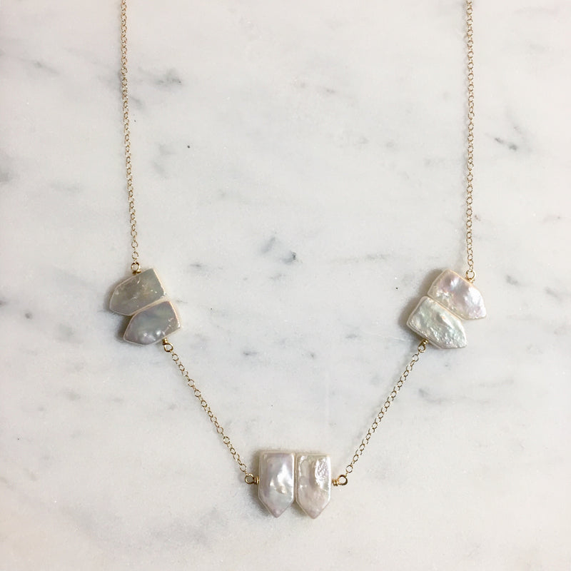Free Bird Necklace in Freshwater Pearl