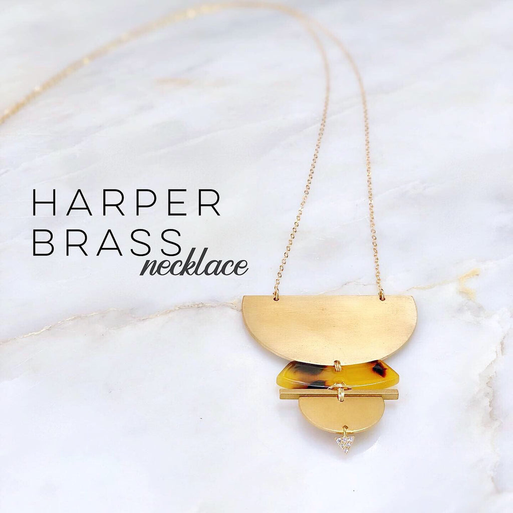 Harper Brass Necklace