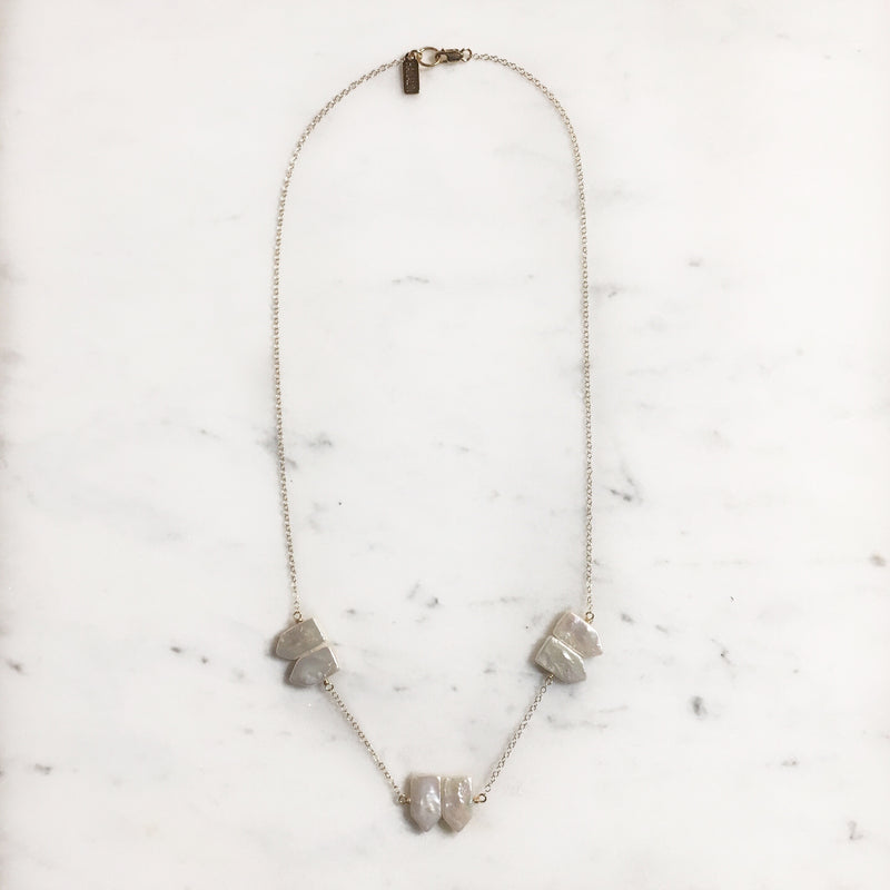 Free Bird Necklace in Freshwater Pearl
