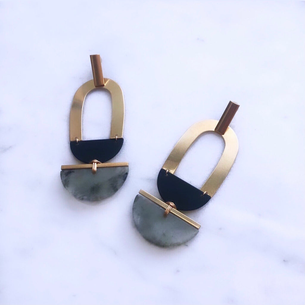 The Gold Lining In Labradorite Earrings