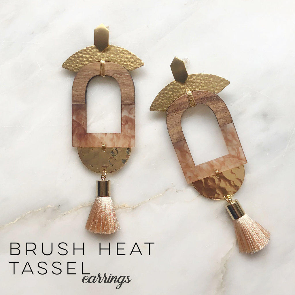 Brush The Heat Tassel Earrings