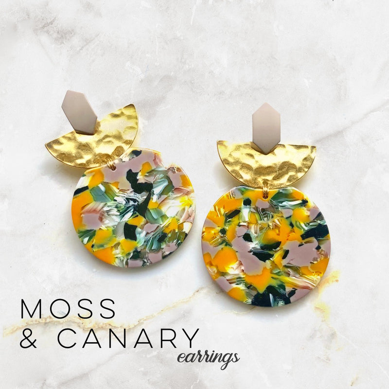 Moss & Canary Earrings