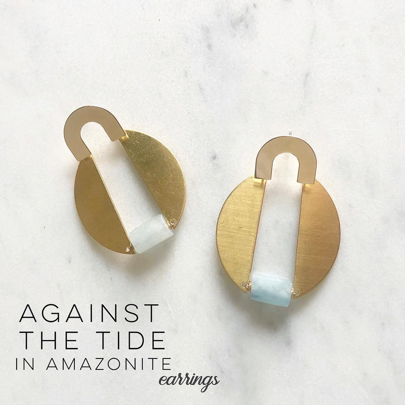 Against The Tide In Amazonite Earrings