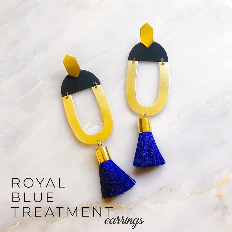 Royal Blue Treatment Earrings