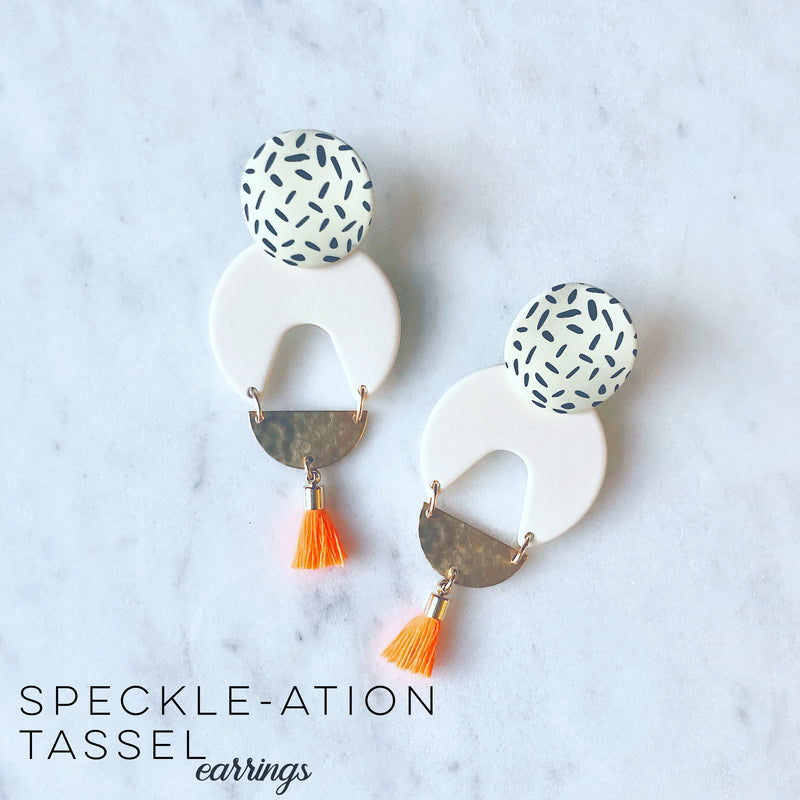 Speckle-ation Tassel Earrings
