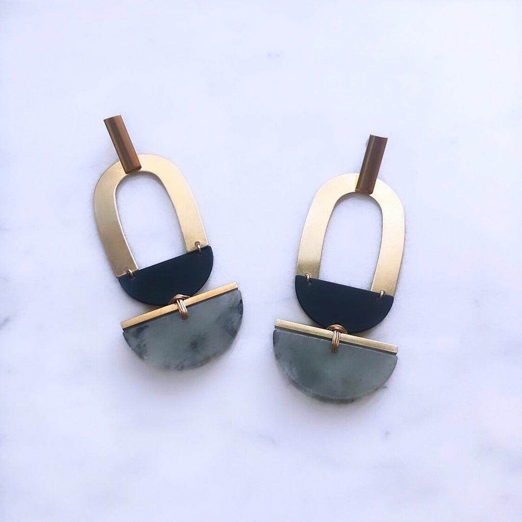 The Gold Lining In Labradorite Earrings