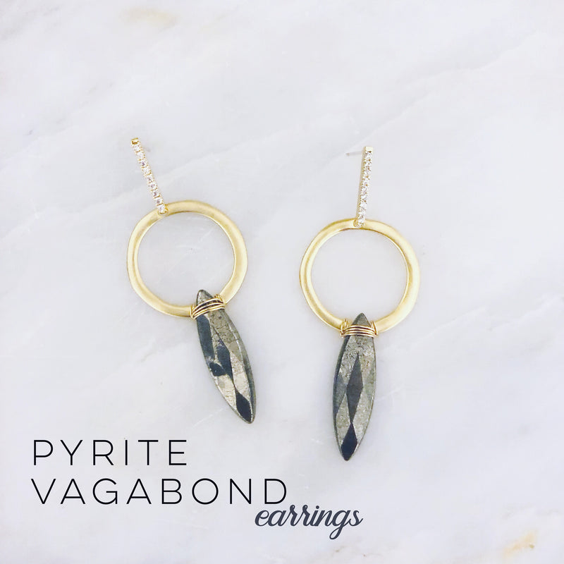 Pyrite Vagabond Earrings